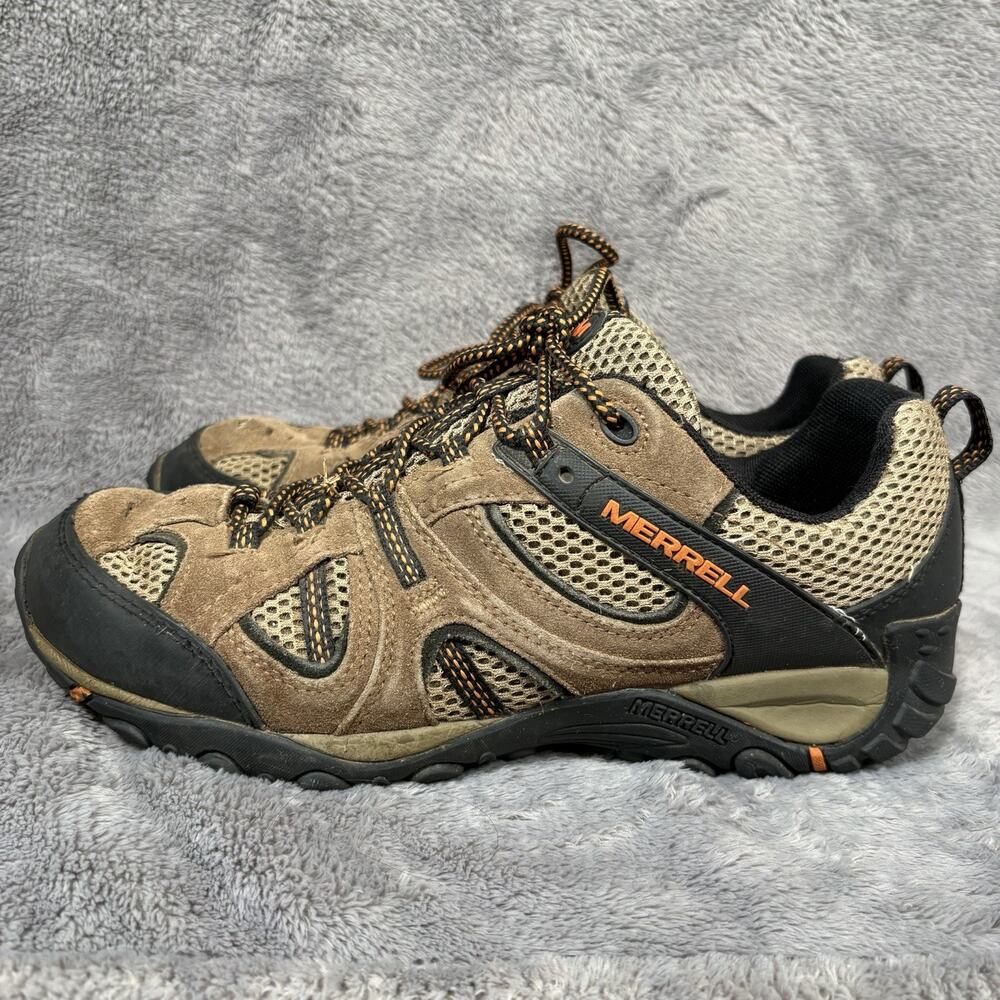 Merrell Moab Ventilator Hiking Shoes Men's 10 Brown Tan Trail Outdoor Lace Up